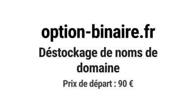 Nom de domaine option-binaire.fr.