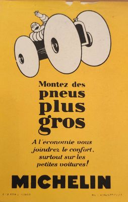 Affiche publicitaire française pour le magasin de pièces de vélo de Michel