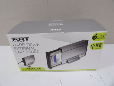 packaging of a hard drive external enclosure for a laptop