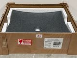 a cardboard box with a piece of cloth inside of it