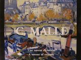 an image of a book cover with a painting of a city in the background