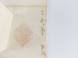 a piece of paper that has a stamp on it