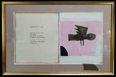 a picture of a picture of a bird with a poem on it