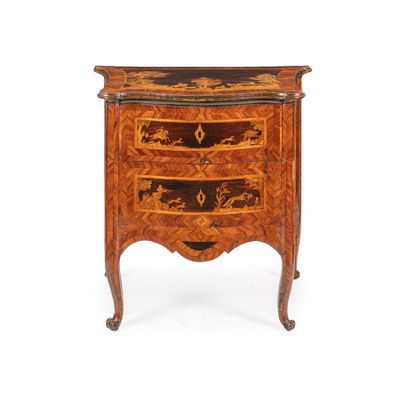 Paire DE Petites Commodes EN Bois PlaquÉ, Xviiie SIÈCle