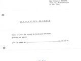 the letter is written on a piece of paper with a black and white image