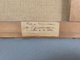 an old picture of a piece of wood with a piece of writing on it