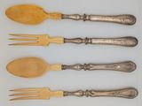 four different types of silverware including forks, spoons and knives