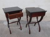 two tables that are sitting next to each other