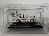 a model of a car in a clear box
