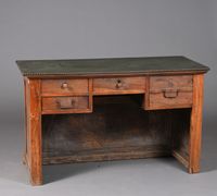 Bureau en bois et placage de bois clair ouvrant par plusieur… (photo 3)