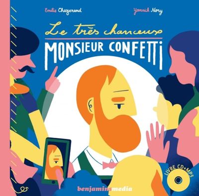 une affiche représentant un homme barbu devant une foule de gens