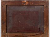 a picture of an old wooden frame with a picture on it