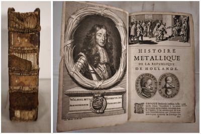 an old book with a picture of a man on it and a picture of a woman in a dress