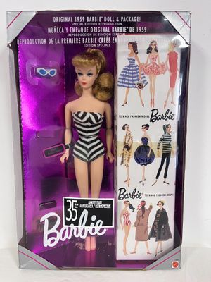 MATTEL – BARBIE Réédition de la 1ère poupée de 1959 pour son 35ème ann - Photo 1