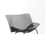 an image of a black and white chair on a white background