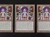 two cards with a picture of a woman and a man on them