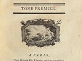 an old book with a picture of a man and a woman on it