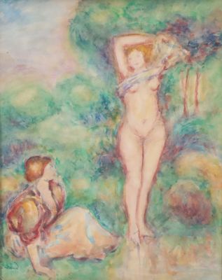 an image of a painting of a naked woman and a child