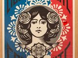 l'image d'une affiche avec un visage de femme