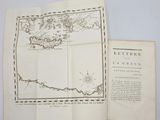 an old book with a map of the island of guernsey on it