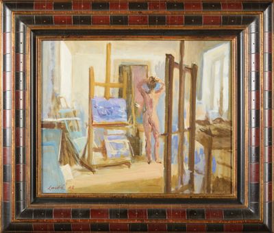 Joseph LAULIÉ (1928-2016). Nu féminin dans l’atelier, 1988. - Photo 1