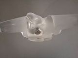 a glass object that looks like an airplane with a nose