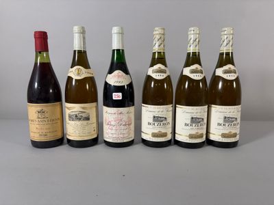 6 btlles dont 1 Morey Saint Denis, Nicolas 1977, 1 Chablis 1…