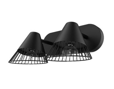 174/ Le spot 2xE14 noir "Treville" avec une tête orien…