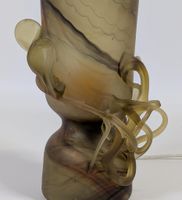 Pied de lampe type "diabolo" en verre multicouche à fond ver… (photo 2)