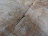 a piece of wood that has been cut in half