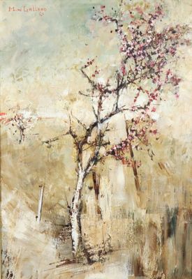 Michel de GALLARD (1921-2007). Arbre en fleurs.