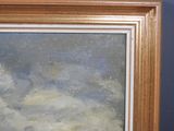 a picture of a painting of a boat in the water