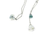 silver plated necklace with swarovs and crystal stones