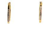 paire de boucles d'oreilles créoles en diamant, en or jaune