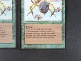 two cards with a picture of a bee and a bee on them