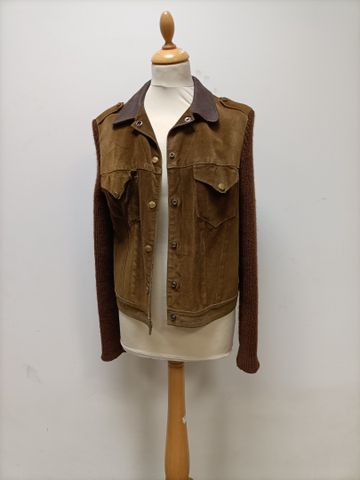 MAC DOUGLAS, années 60/70. Petit blouson en croute de cuir, col c