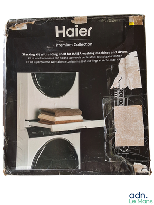 a box with a picture of a stove and a towel on it