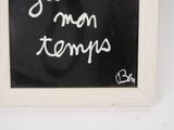 a picture of a chalk board with a message on it