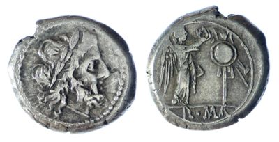 a close up of a coin with an image of a man and a woman on it