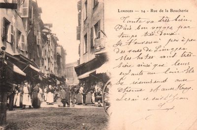CPA Limoges. 24 Rue de la boucherie