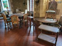 7 Tables (rondes, rectangulaire, ovale) rustiques en bois ma…