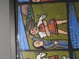 a picture of a stained glass window in a church