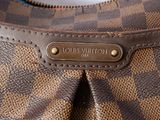 louis vuitton damier canvas and leather tote bag