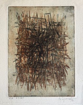 une image d'une œuvre d'art accrochée au mur