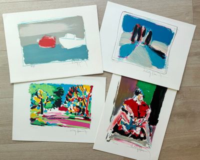 Victor HASCH (1945-2012) - Lot de 4 lithographies, Cannes, L…
