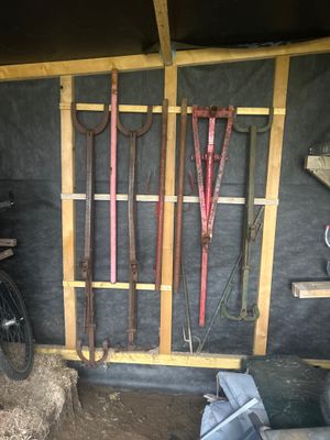 a bike leaning against a wall in a garage