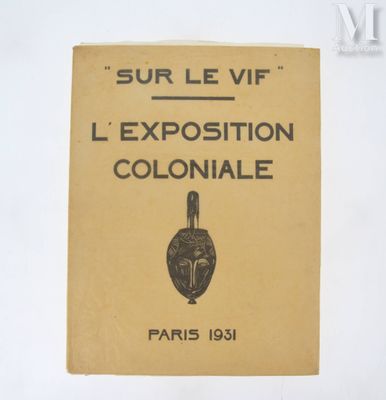 an old book with the title sur le vif l ' exposition coloniale on it