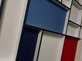 a picture of a colorful wall with a lot of squares on it