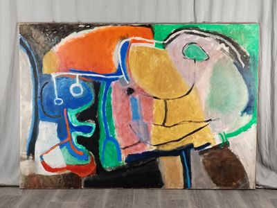 J. NAN, XXe. Composition. Importante toile, signée en bas à …