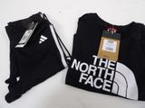 the north face t - shirt and drawsack bag